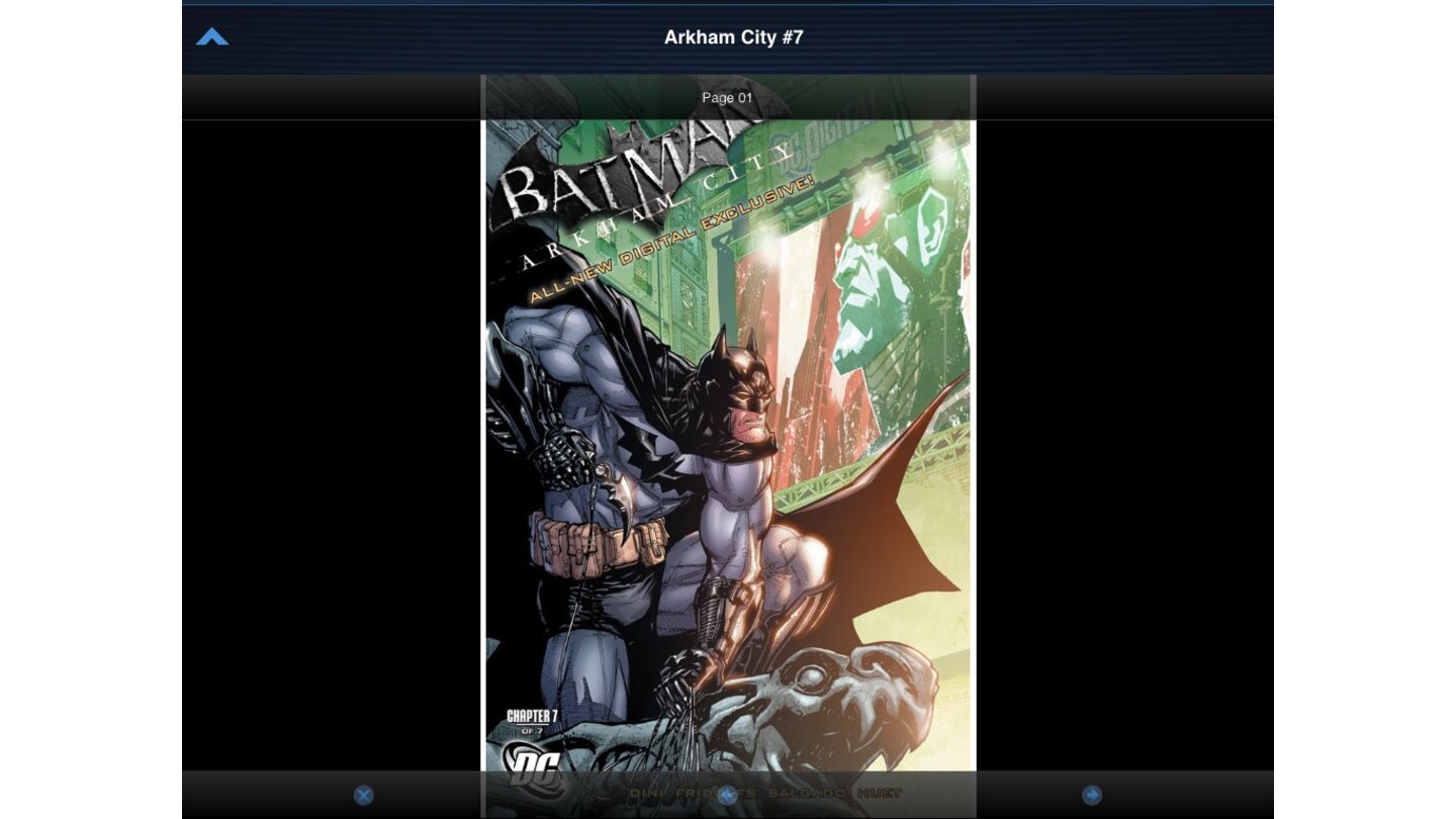Batman: Arkham City LockdownNettes Extra Nr. 2: Die Promo-Comics für Batman: Arkham City darf man direkt im Spiel lesen.