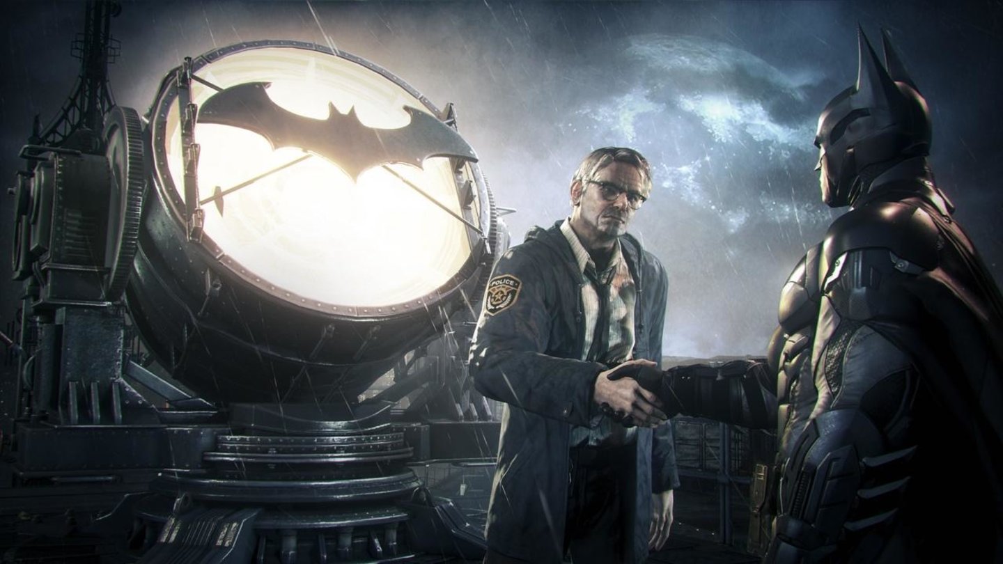 Batman: Arkham KnightPolizeichef Gordon bringt Batman auf den neuesten Stand über die marodierenden Banden.