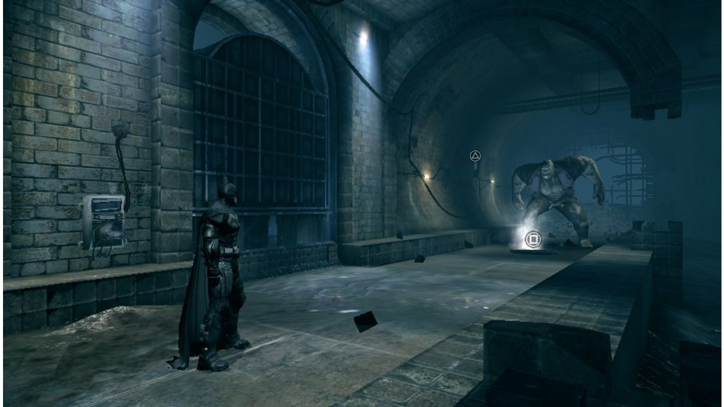 Batman: Arkham Origins BlackgateDank Lüftungsschächten und Untergrundsystem schleichen wir ungesehen an unseren Gegnern vorbei.
