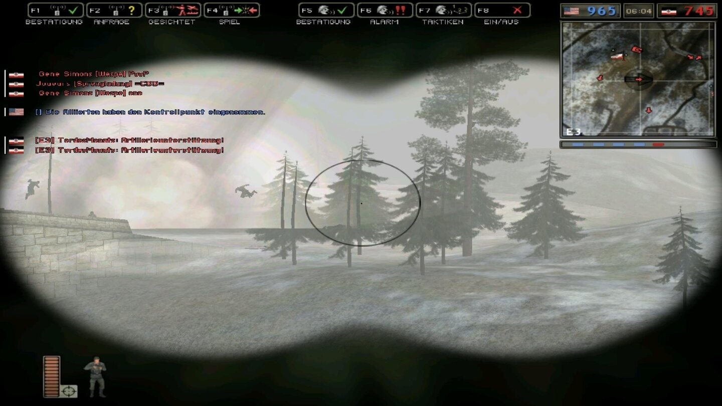 Battlefield 1942Artillerie-Spähen bringt keine Achievements, aber Spaß.