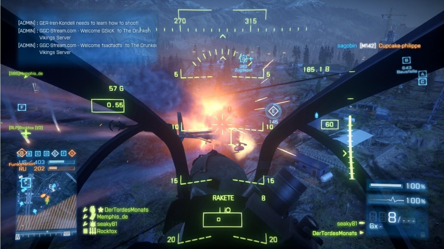 Battlefield 3 - Armored Kill-DLC (PC-Screenshots)Dice hat alle Fahr- und Flugzeuge des Battlefield-3-Fuhrparks auf die neuen Maps gepackt, vom Quad über Scout-Helis bis zum Gunship.
