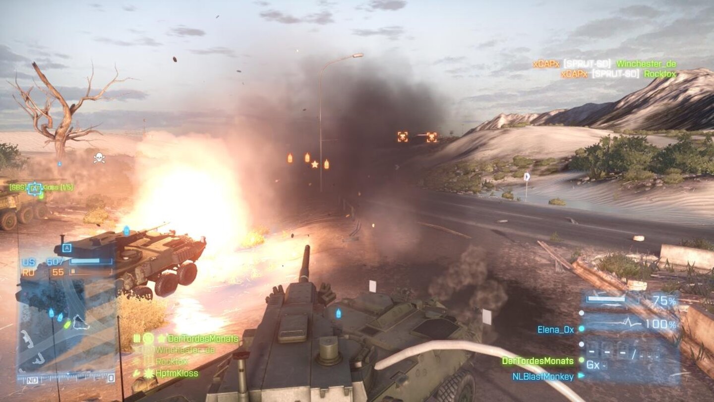Battlefield 3 - Armored Kill-DLC (PC-Screenshots)Panzer-Übermacht spielt sich wie Team-Deathmatch für Bodenfahrzeuge.