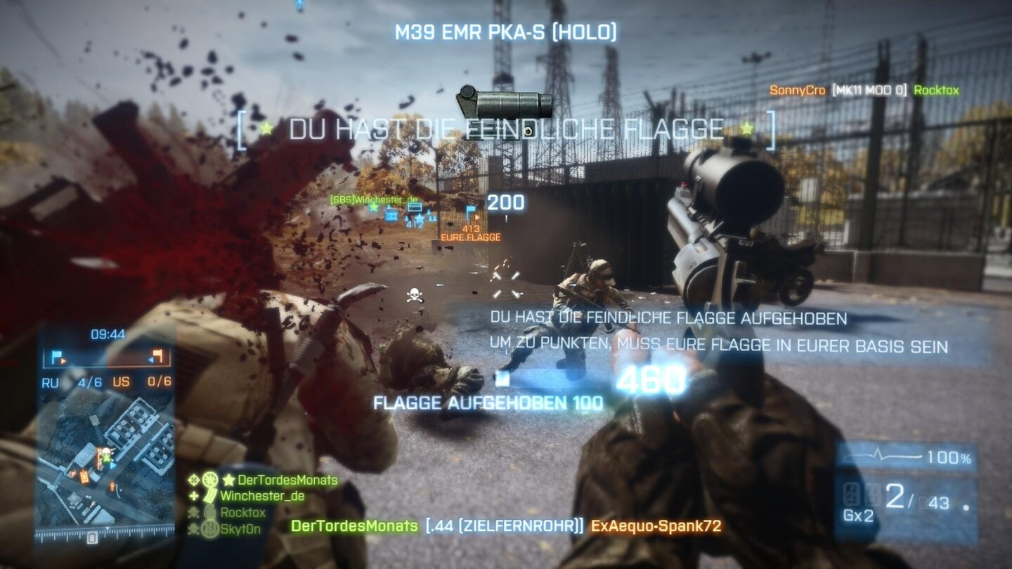 Battlefield 3 - End Game-DLCAlleingänge funktionieren im CTF praktisch nie. Aber wenn doch, dann ist man natürlich der Held.