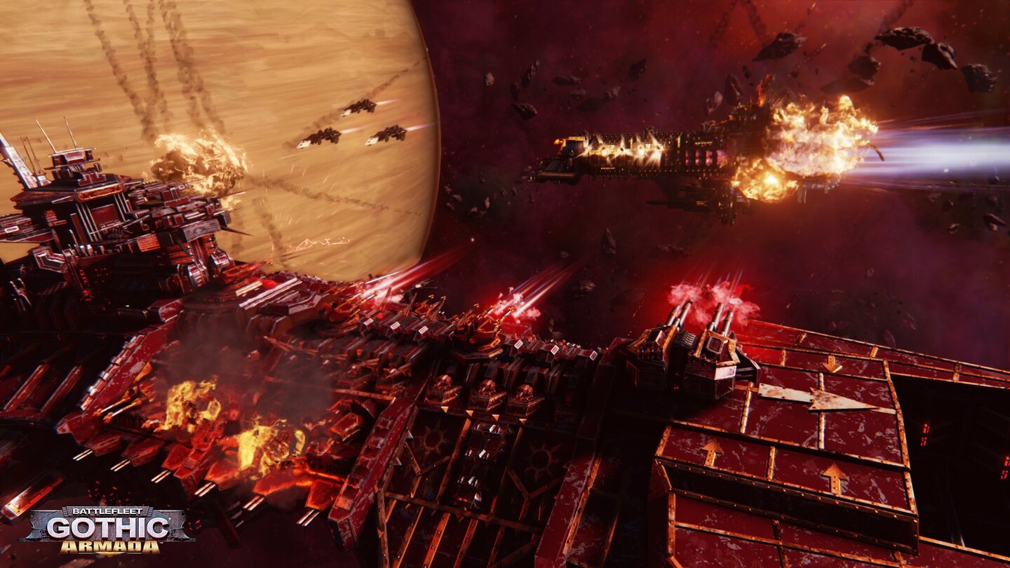 Battlefleet Gothic: ArmadaAls Grafikmotor kommt die Unreal Engine 4 zum Einsatz.