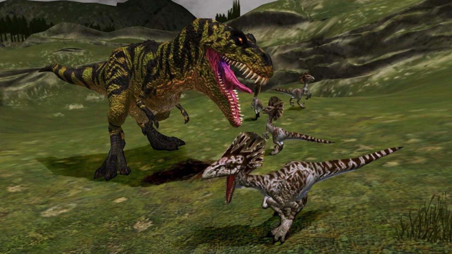 B.C.Jedes Lebewesen hat einen Fressfeind. Die kleineren Saurier lernen ihn gerade kennen.