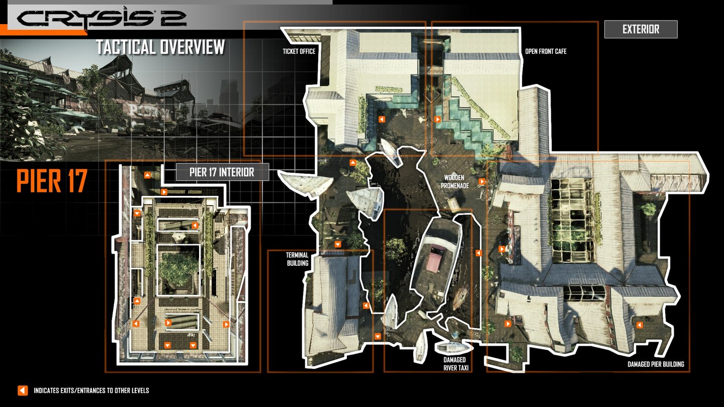 Cysis 2 - Multiplayer-Karte: Pier 17Taktische Übersicht
