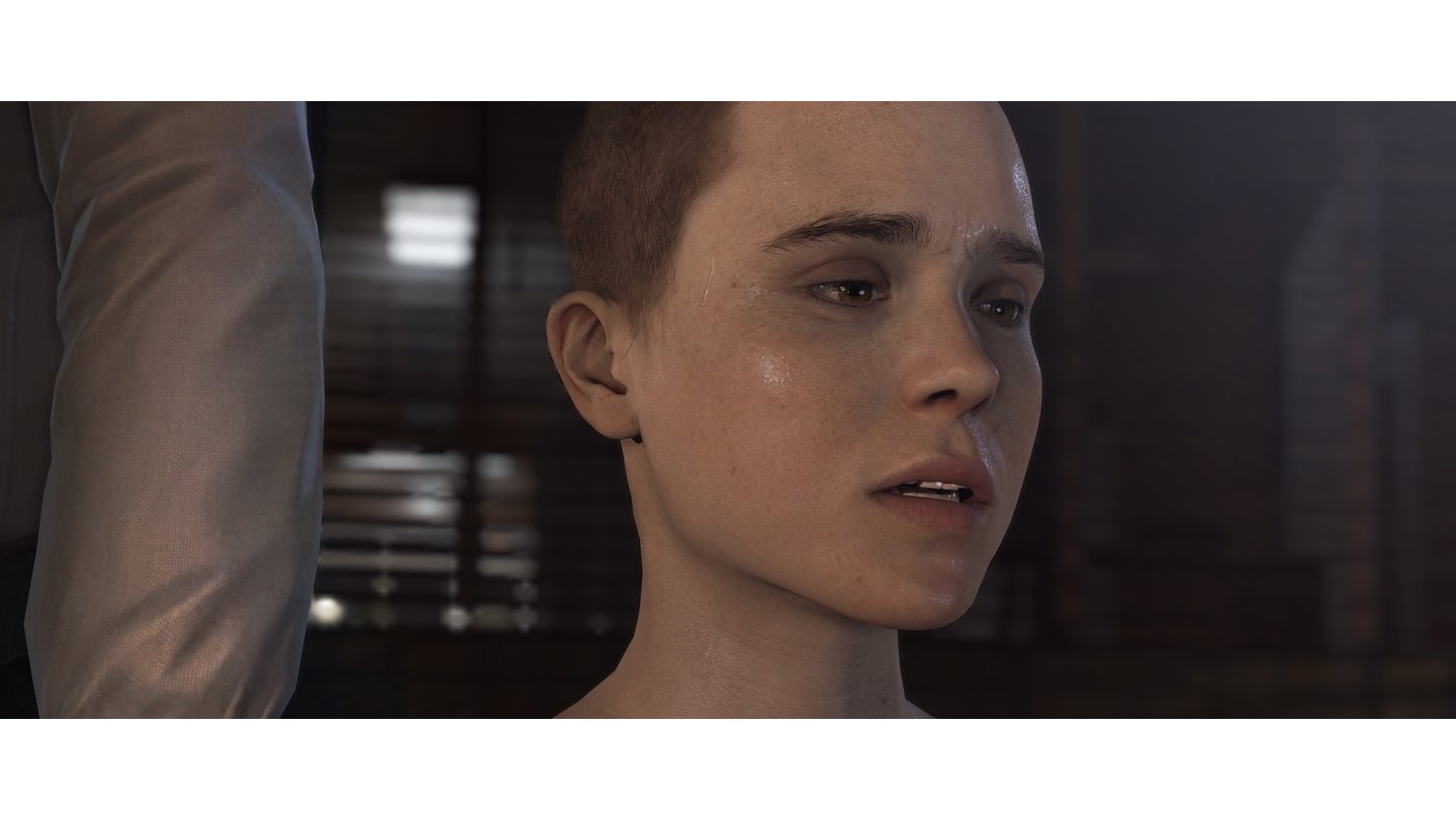 Beyond: Two SoulsDank der KARA-Engine sieht man sogar feinste Details wie Schweißtropfen oder Fältchen auf den Gesichtern.