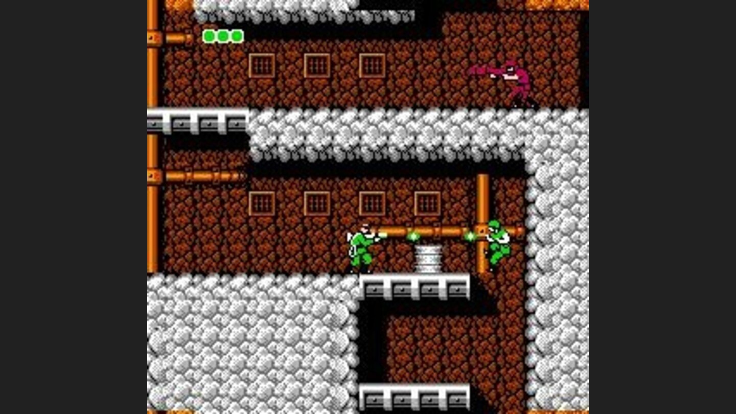 Bionic Commando also carries a gun