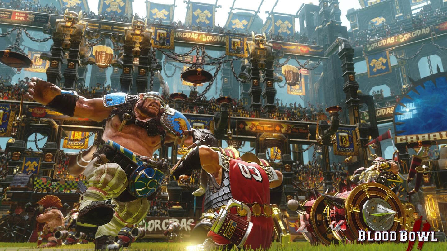 Blood Bowl 2Neben unseren Spielern bauen wir diesmal auch unser Stadium aus.