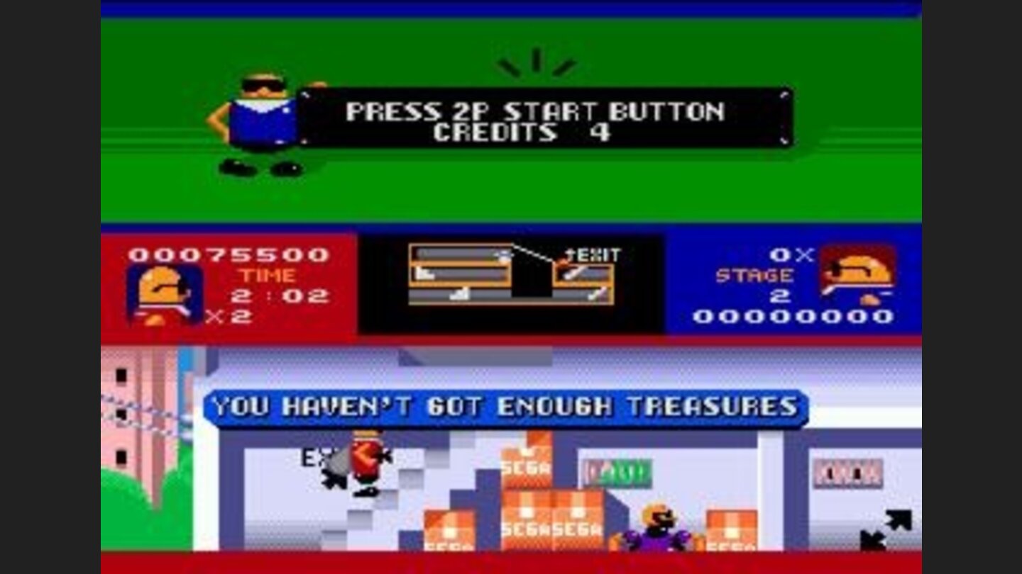 Trying to leave the building without the treasures, eh, Robo?