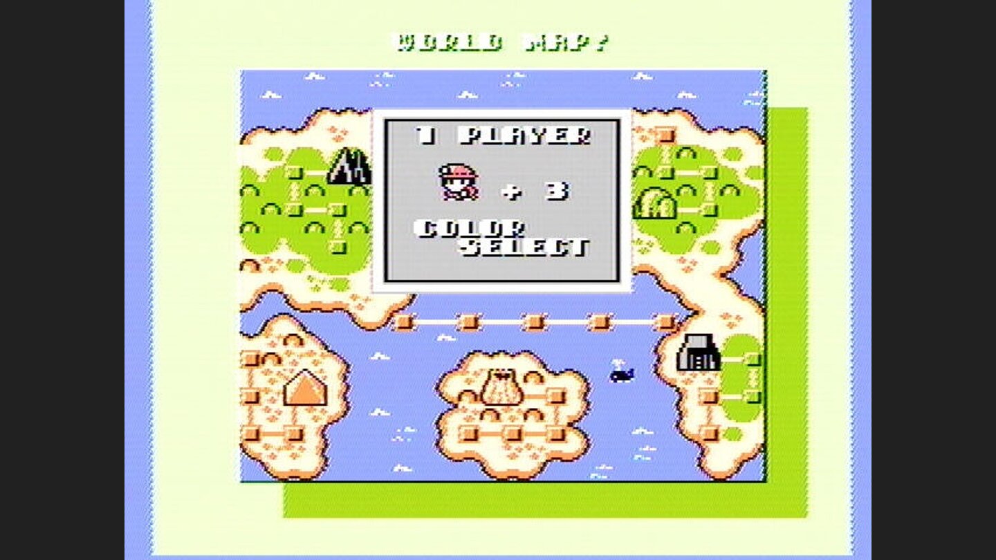 Choose a color for your player, then begin at the world map