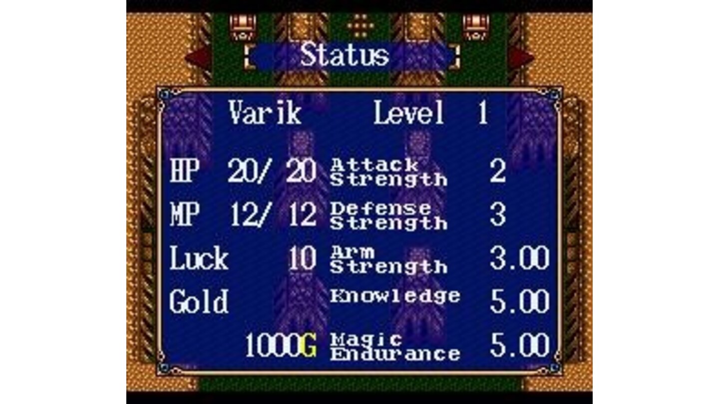 Status screen