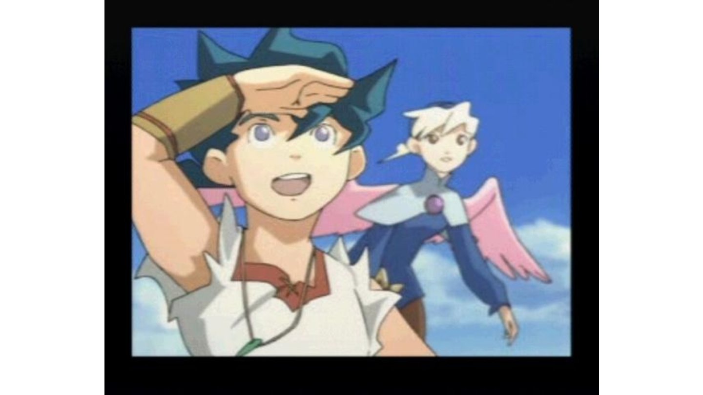 Ryu and Nina in the opening animation.
