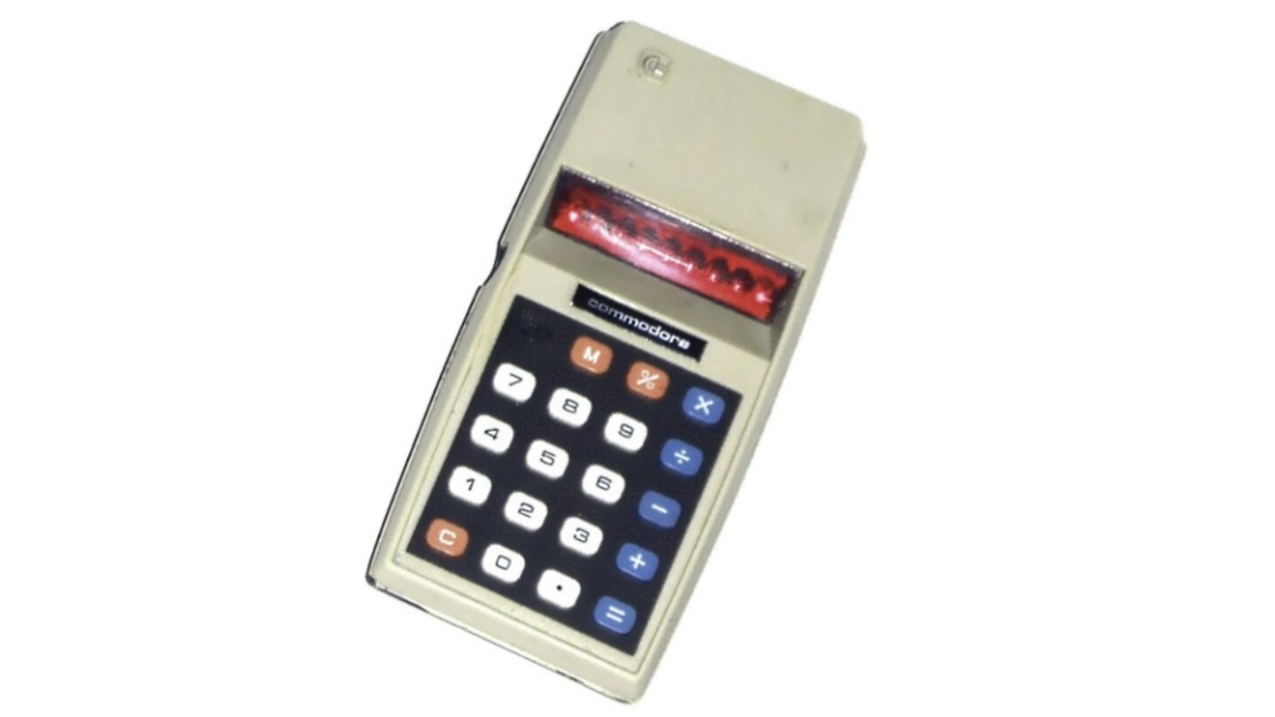 Calculator 776MEin Taschenrechner von Commodore. Ein Preiskrieg mit dem Zulieferer Texas Instruments sorgte letztlich dafür, dass Commodore anfing, Computer zu bauen.