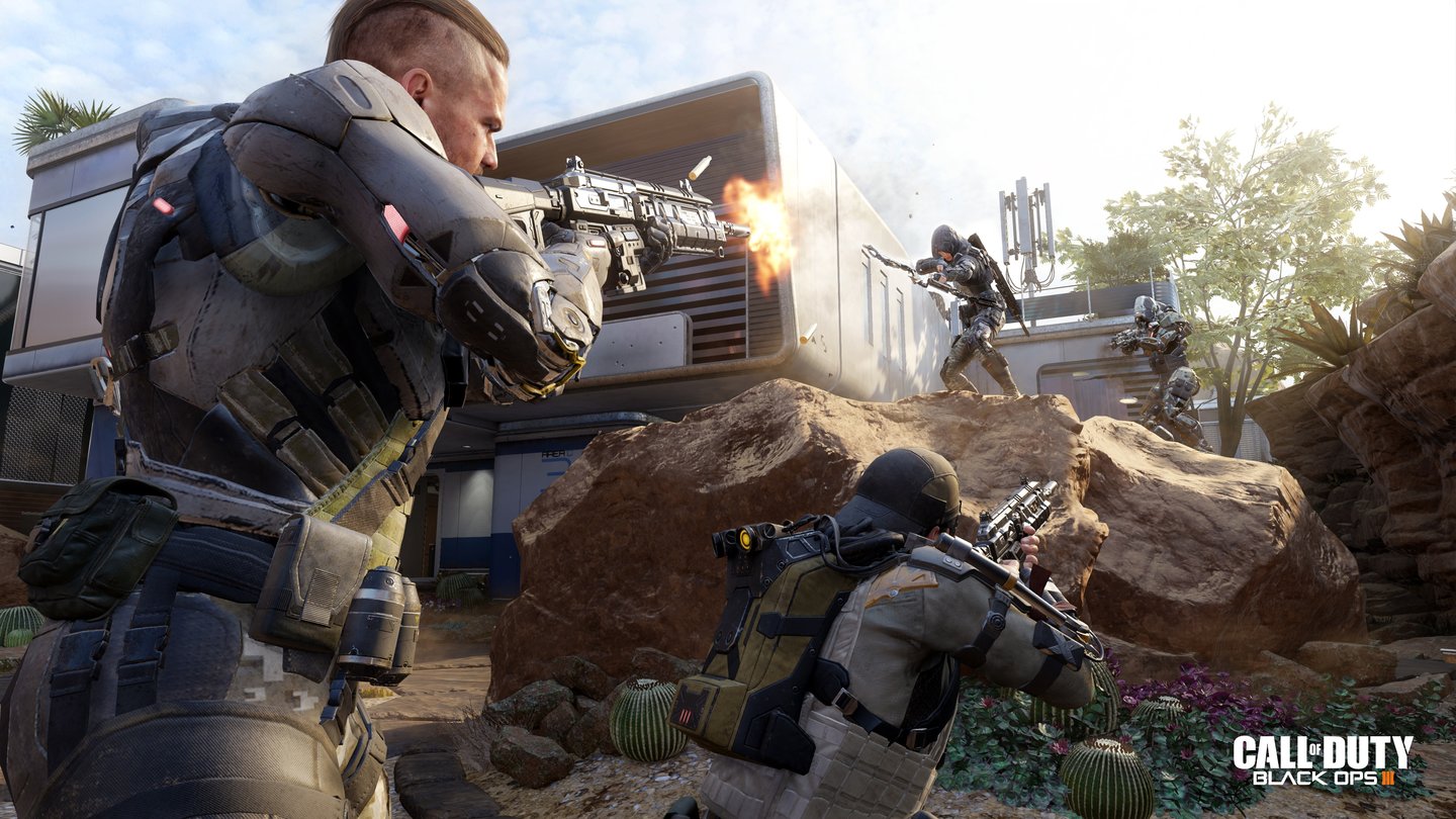 Call of Duty: Black Ops 3Die gesamte Kampagne von Black Ops 3 dürfen wir Seite an Seite mit bis zu 3 Freunden durchspielen.