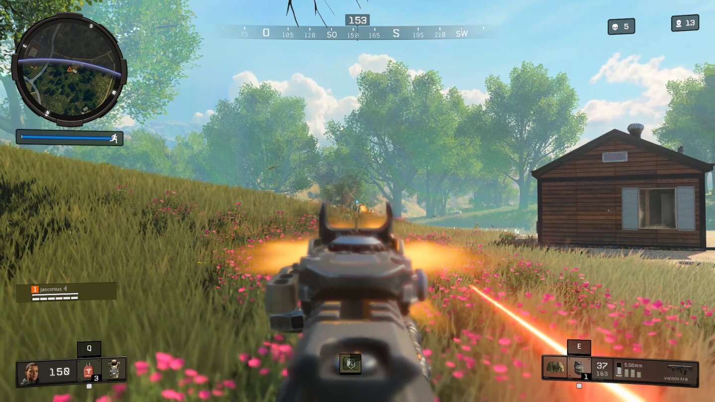 Call of Duty: Black Ops 4In Blackout kämpfen wir ums Überleben und gegen Mitspieler und das kleiner werdende Spielfeld. Die Zone wird hier Kollaps genannt.