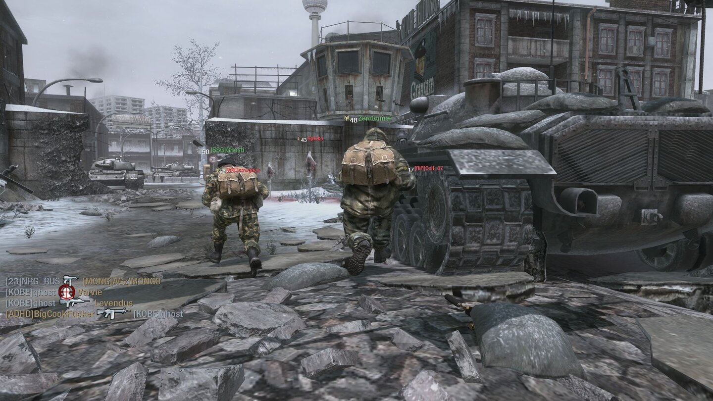 Call of Duty: Black OpsBilder von der Karte »Berlin Wall« aus dem Multiplayer-DLC First Strike.