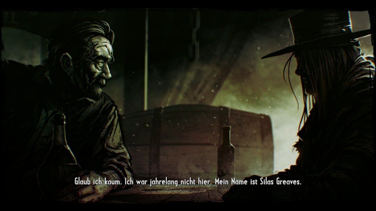 Call of Juarez: GunslingerDie kaum animierten Zwischensequenzen schlagen einen weitaus düsteren Ton an, als das eigentliche Spielgeschehen.