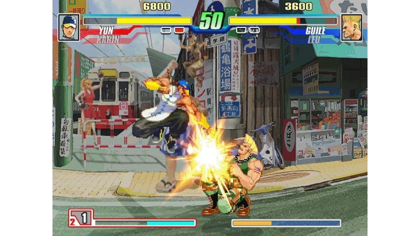 Guile takes his punches sitting down.