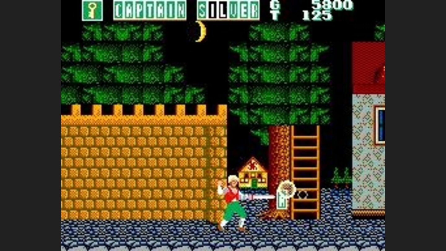 Jim slashes something with his sword