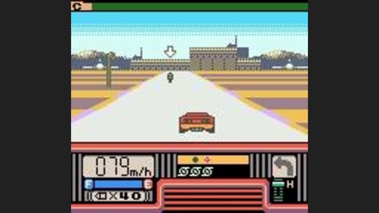 Driving towards some warehouses