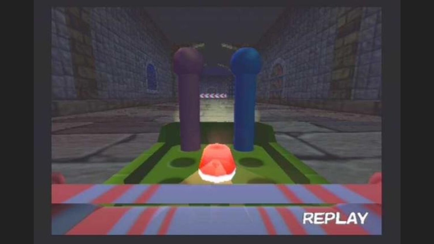 Shot of The Game of Life racing through a castle. With the large array of parts available to customize your ChoroQ, its sometimes easy to get out of hand. For instance, I felt the need to install a