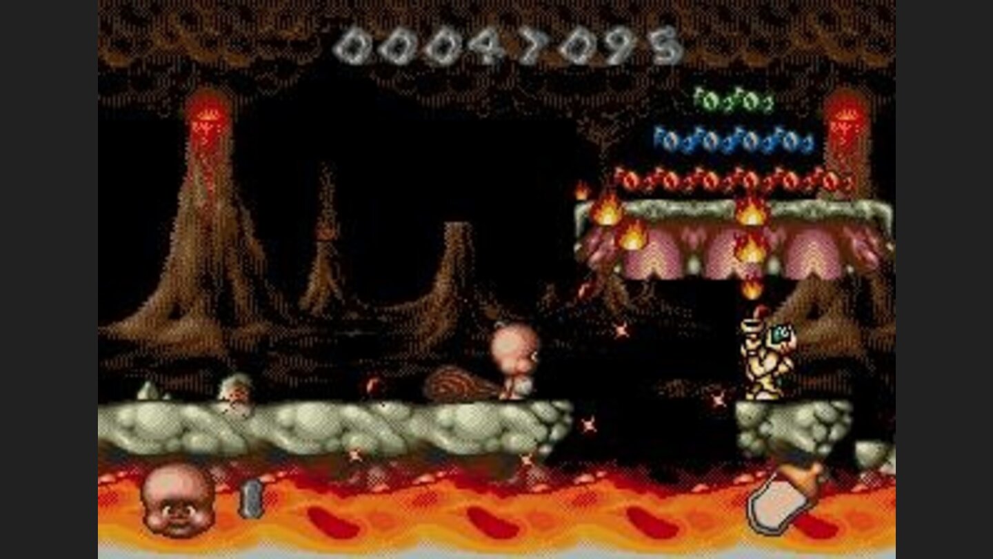 An enemy with a flame thrower