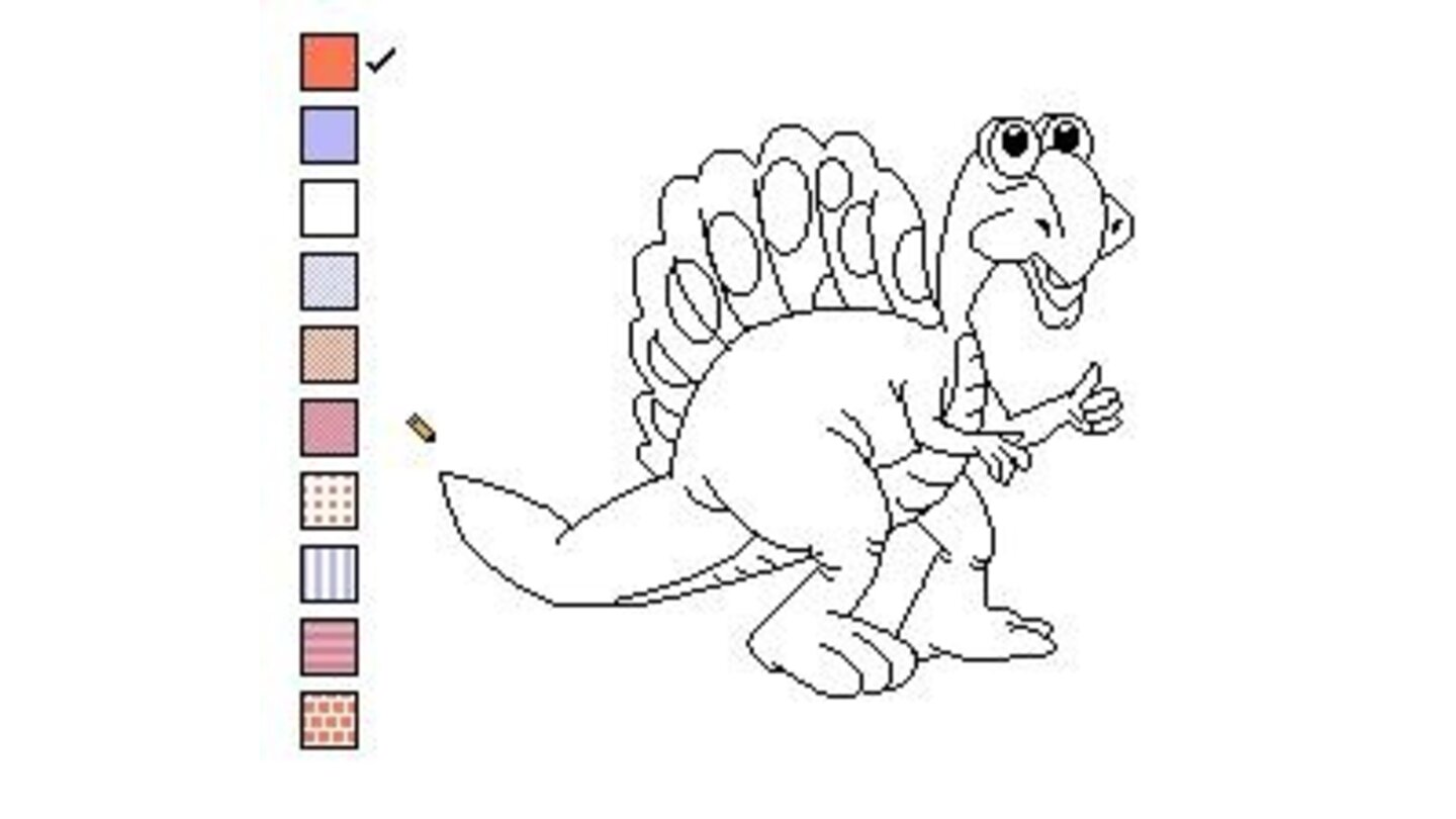 An uncolored dinosaur
