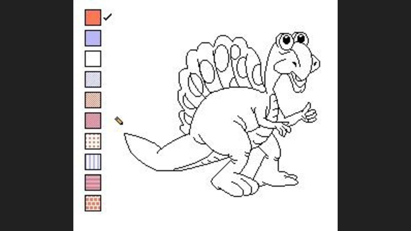 An uncolored dinosaur