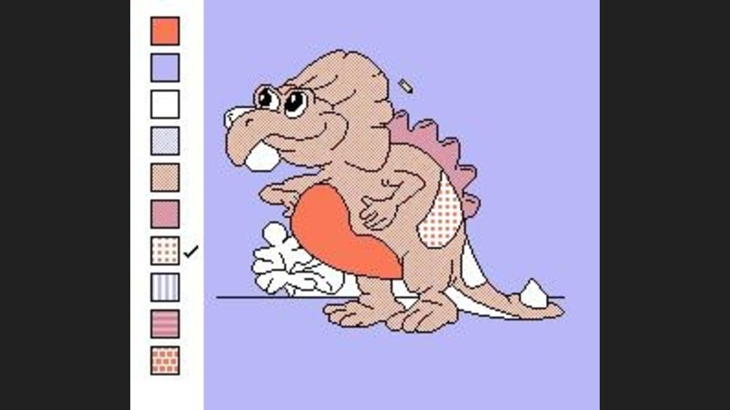 Coloring a dinosaur
