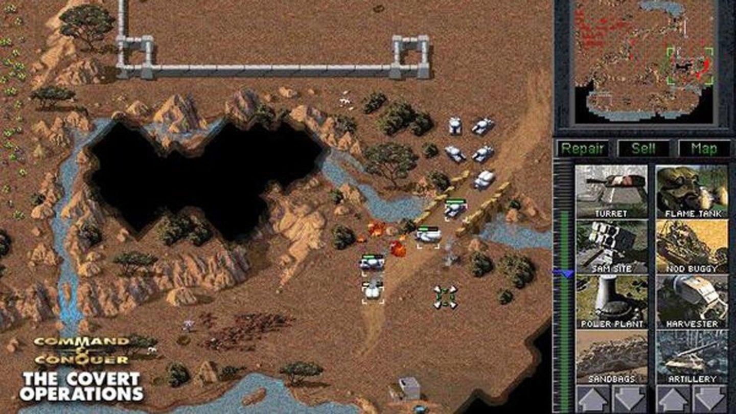 Command & Conquer: Der Ausnahmezustand (1996)Als kurioses Extra liefert Der Ausnahmezustand eine versteckte Kampagne mit. Darin kämpft der Spieler gegen Dinosaurier.