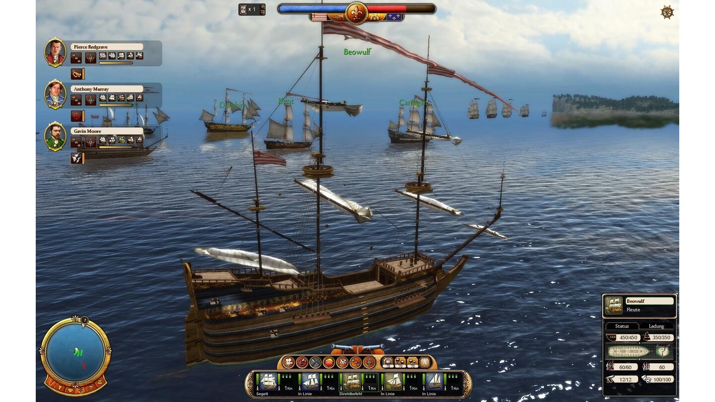 Commander: Conquest of the AmericasFleute: äußerst seetaugliches Handelsschiff, in den Niederlanden entwickelt. Ordentlich bewaffnet, sollte aber Kriegsschiffe meiden.