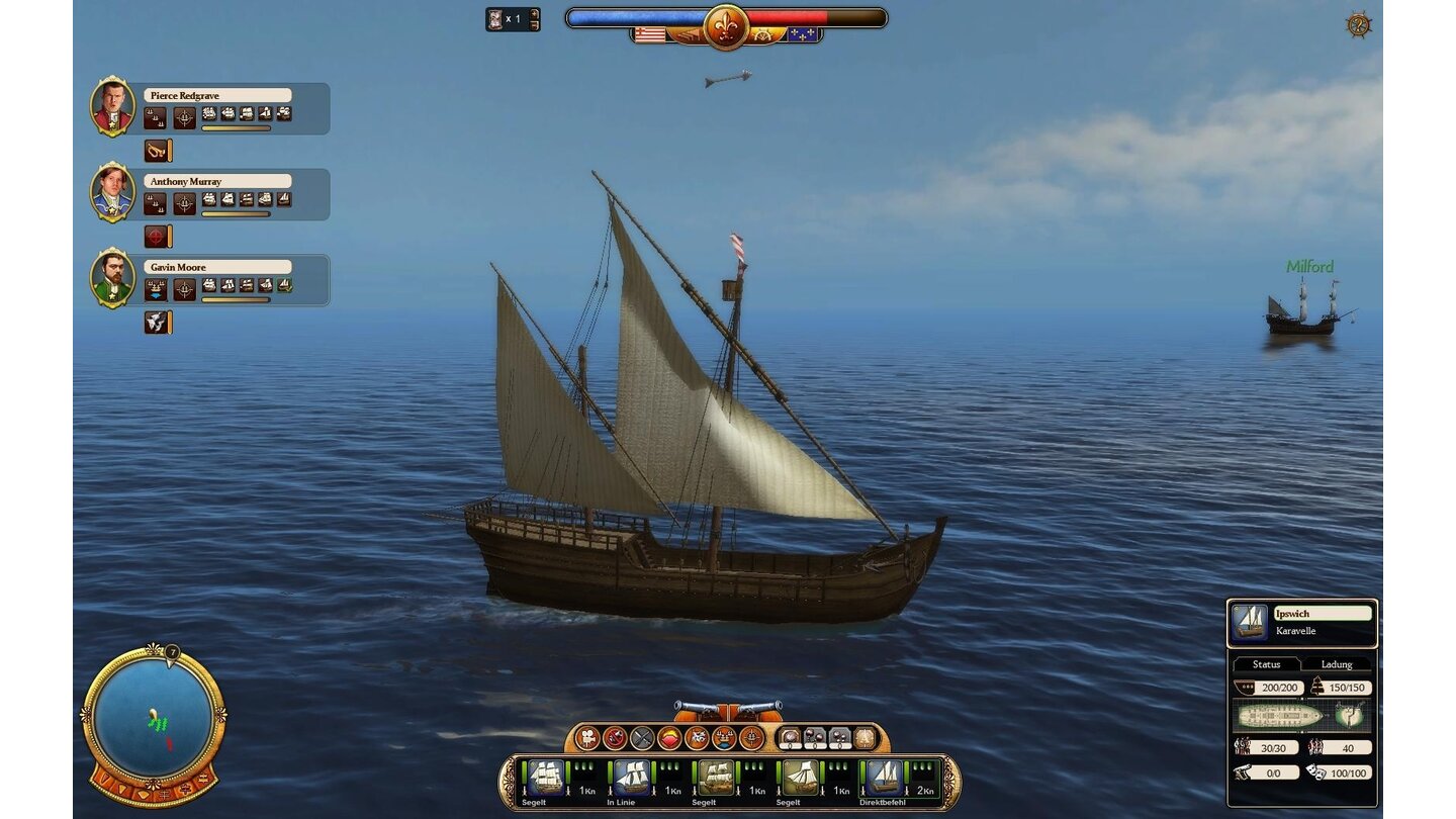 Commander: Conquest of the AmericasKaravelle: ozeantaugliches Handelsschiff. Fasst kaum Ladung, ist aber billig und ein idealer Erkunder.