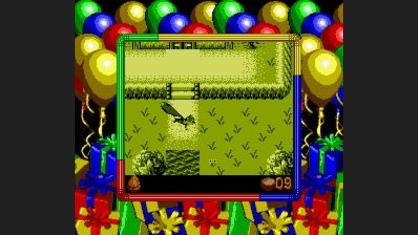 Many aspects of the game are different when played in Super Game Boy. Exciting!
