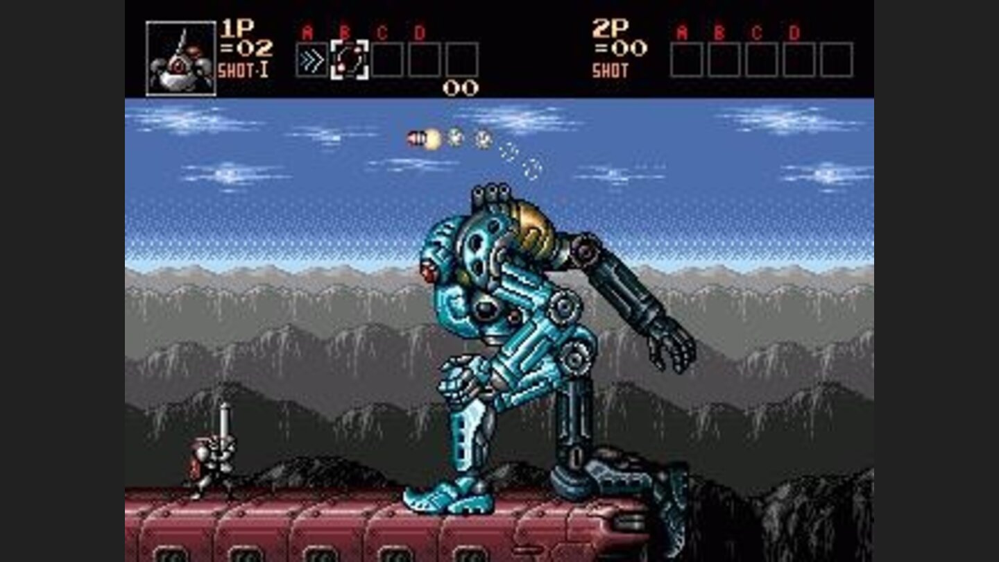 This boss just leaped on top of the train: remarkable animations.