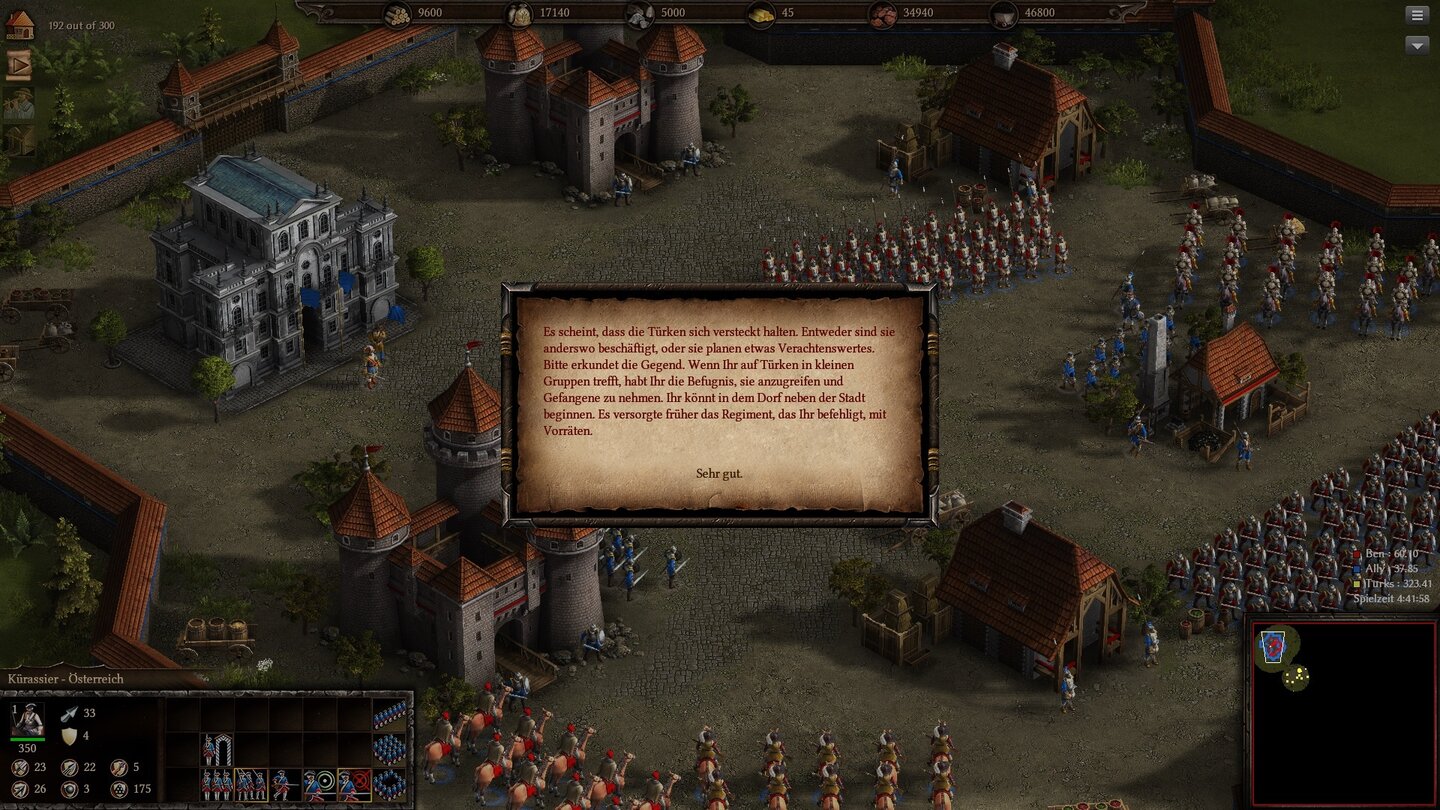 Cossacks 3Missionsziele und Ereignisse werden ausschließlich über solche Textfenster vermittelt.