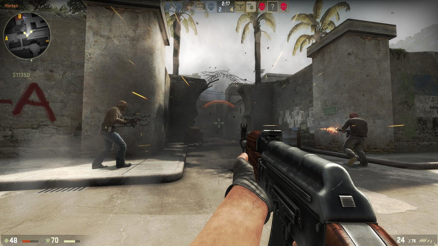 Counter-Strike: Global Offensive (CS:GO) - Screenshots aus der Beta (PC)Fünf gegen Fünf: Die Terroristen müssen eine Bombe legen oder die Polizei ausschalten.
