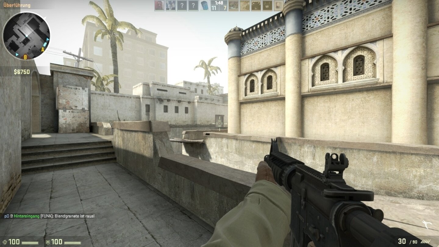 Counter-Strike: Global OffensiveAuf Dust verbindet nun ein Holzsteg die beiden Balkone.
