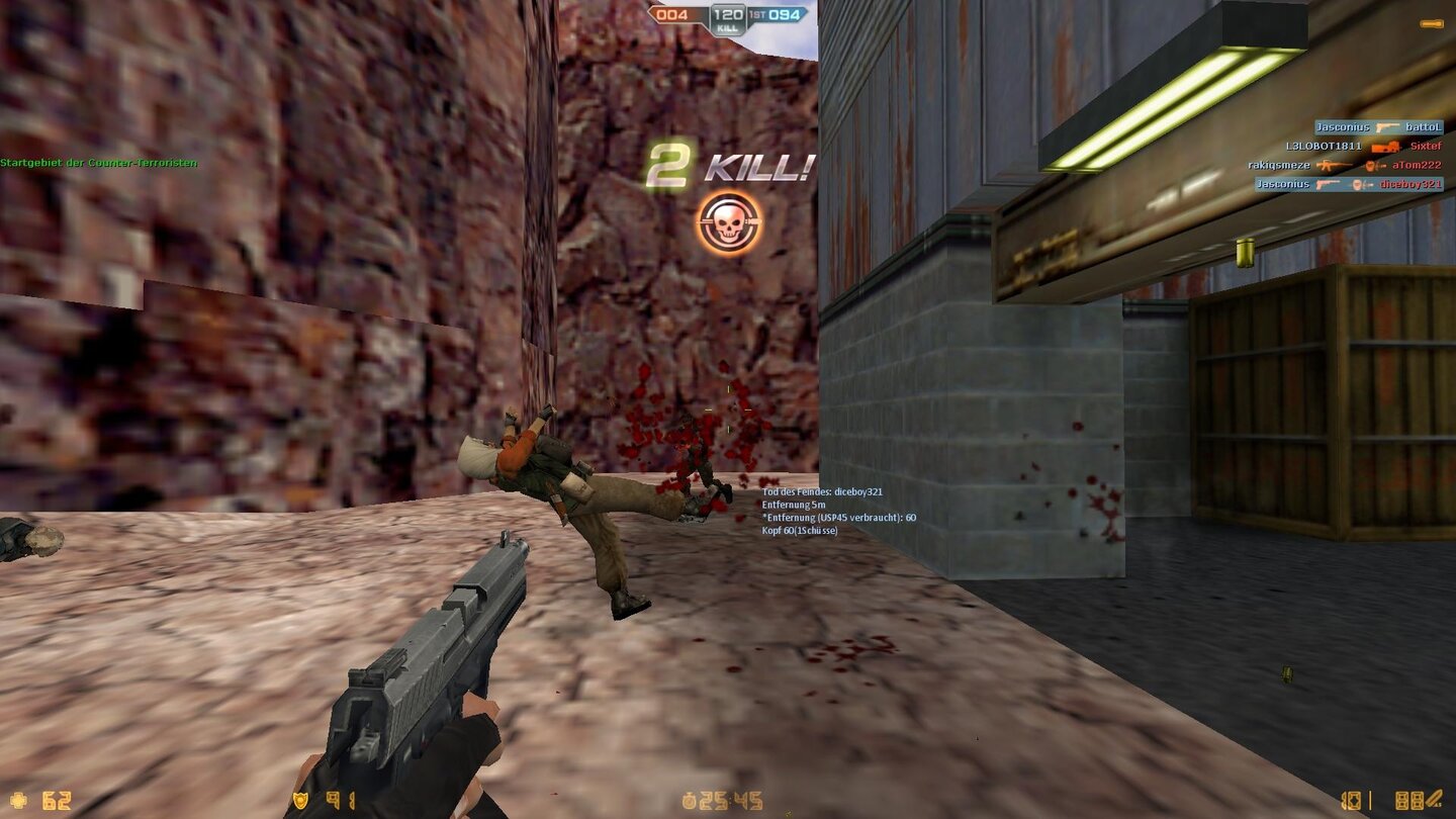 Zombies Deathmatch
Wer noch mehr Action als in Team-Deathmatch will, der spielt einfach gleich gegen alle im Deathmatch.