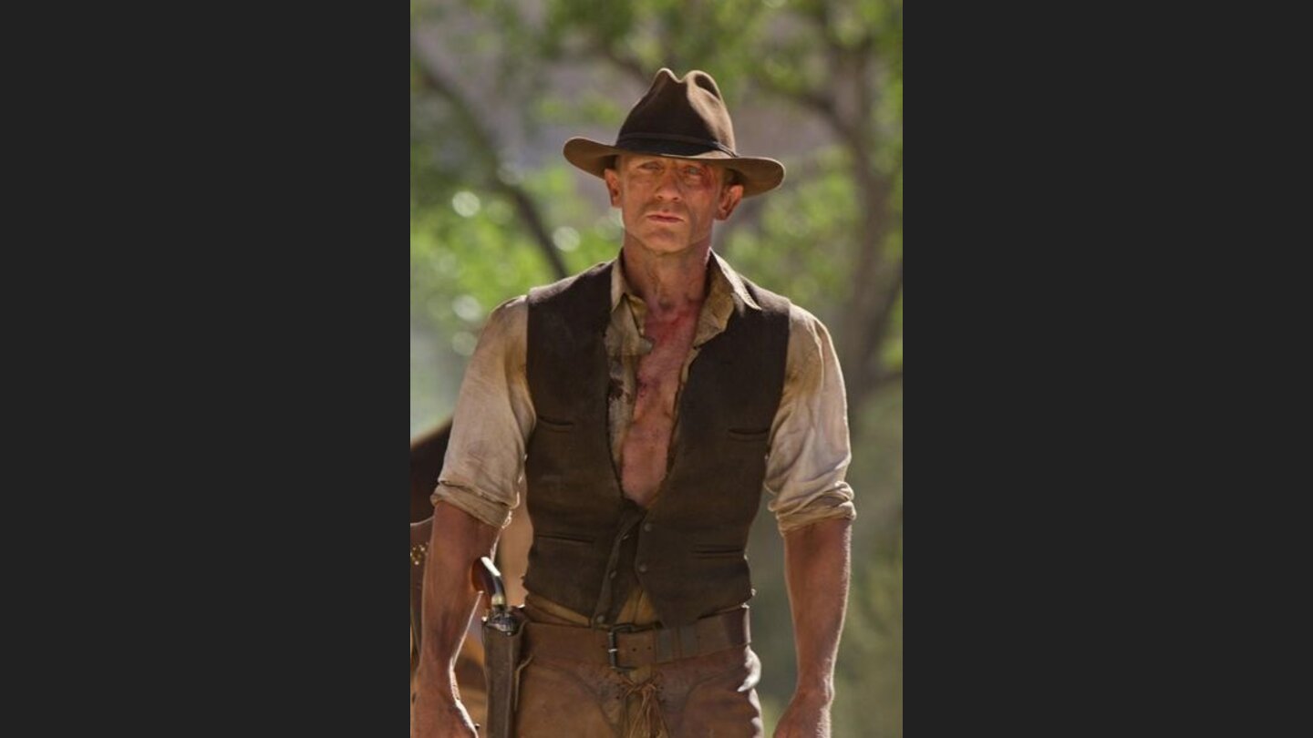 Cowboys + Aliens Daniel Craig wurde engagiert, weil man in ihm Ähnlichkeiten zu Steve McQueen aus „Die glorreichen Sieben“ sah. (Paramount Pictures Germany)