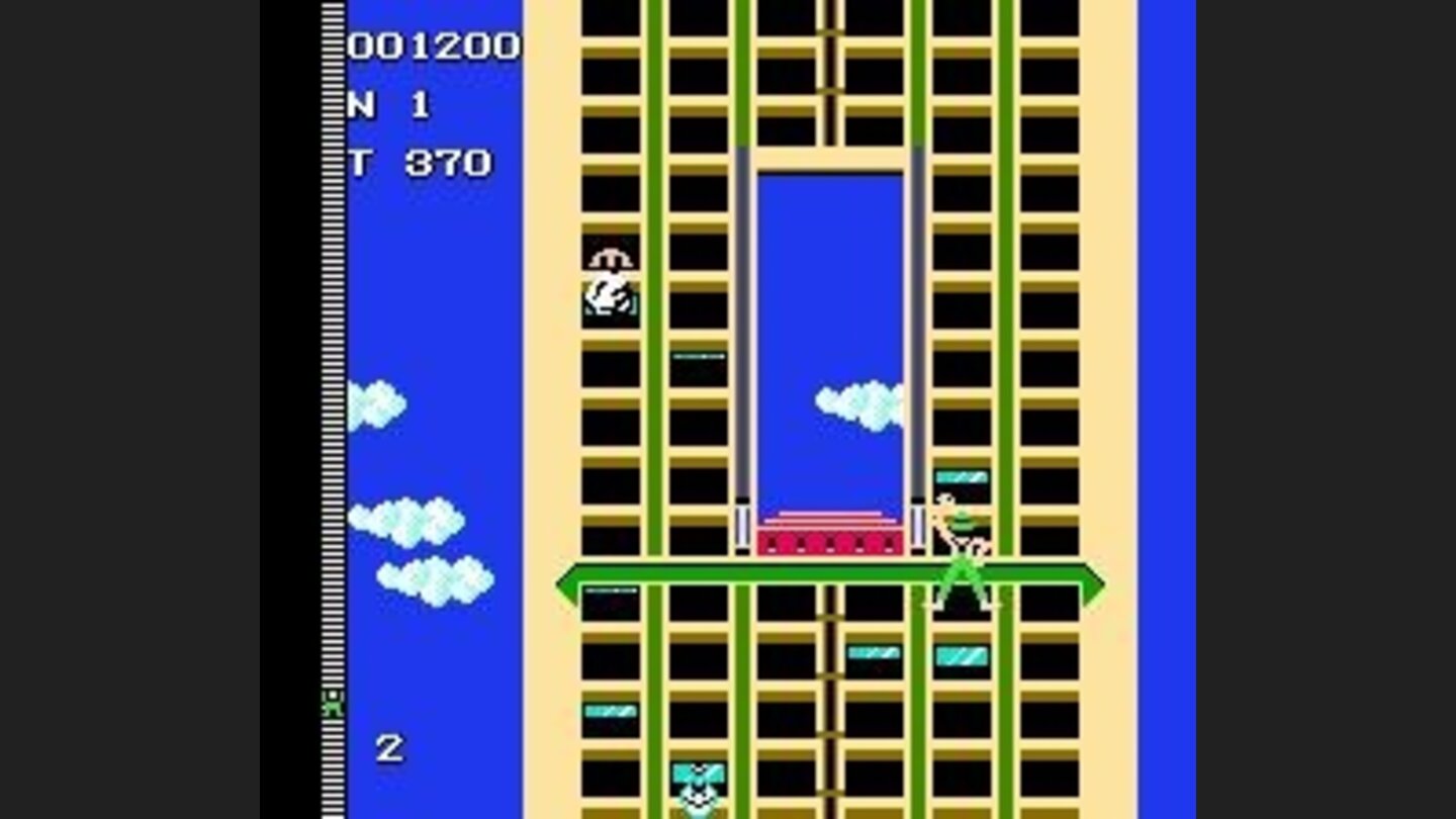 A bald-headed guy shows his face and throws something