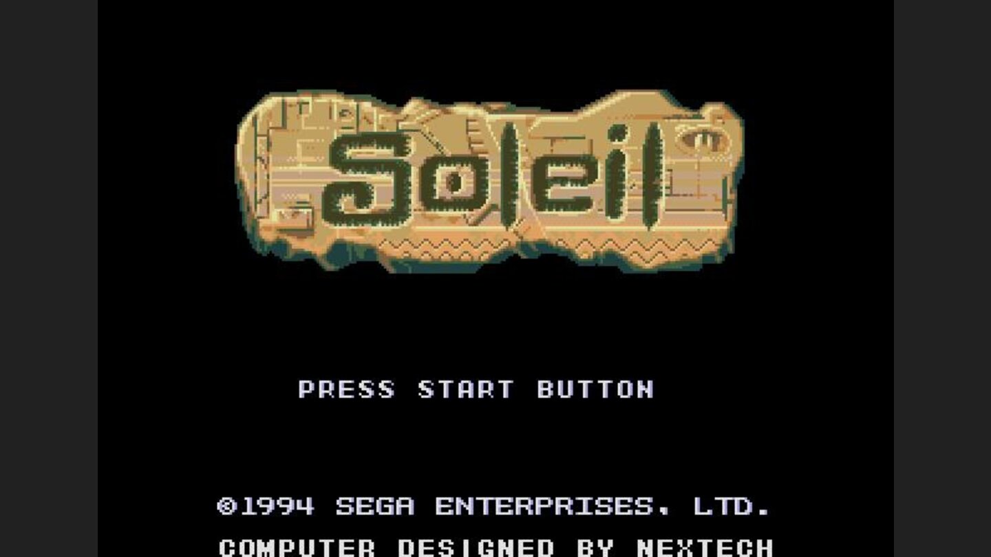 Title screen of the european release