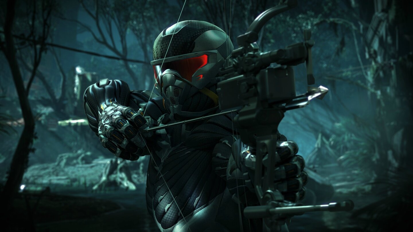 Crysis 3Prophets neue Waffe der »Composite Compound Bow« , ein High-Tech-Bogen – ideal für lautlose Kills.