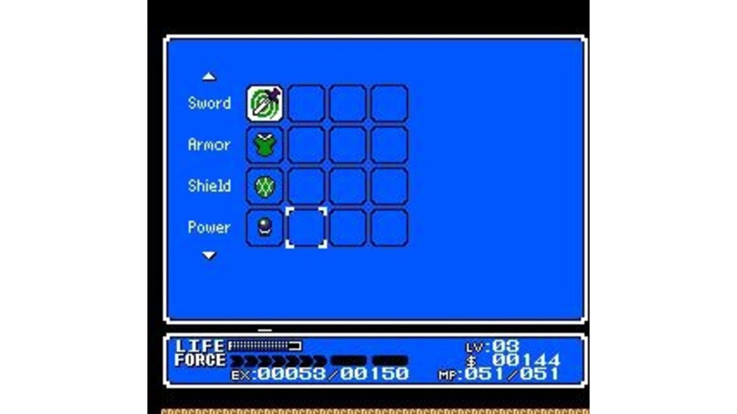 The Equipment Screen of a low-level hero