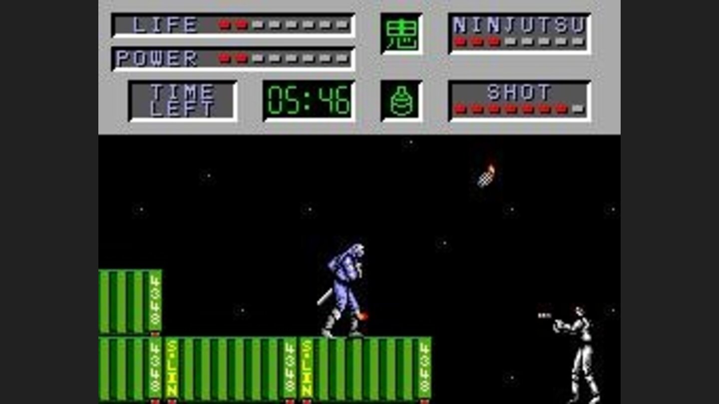 Throwing a bottle-bomb at a ninja