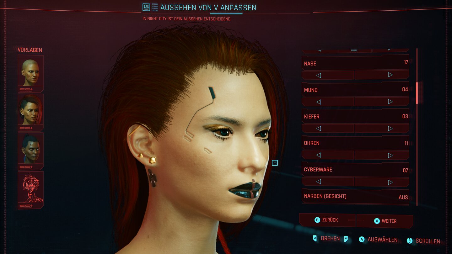 Cyberpunk 2077 - Charakter-Editor