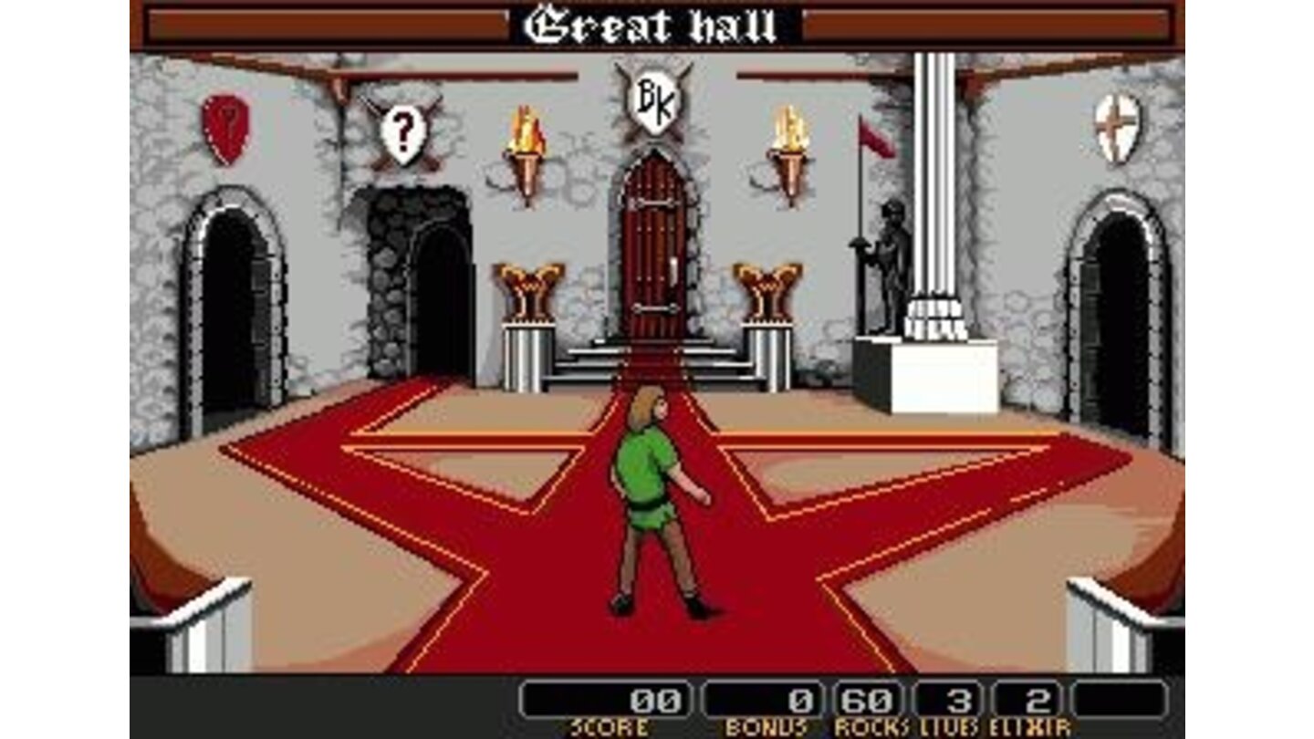 Level selection screen in the Great Hall