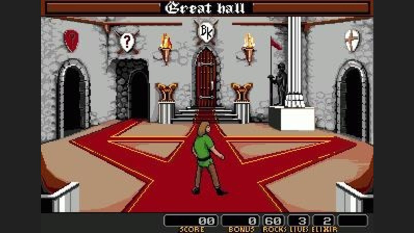 Level selection screen in the Great Hall