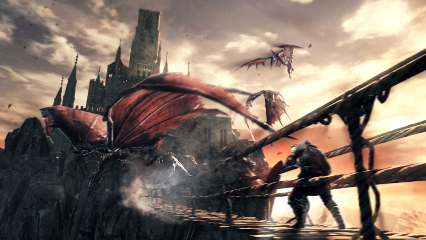 Dark Souls 2
Die Drachen kreisen, die Sonne geht unter und die neue FromSoftware-Engine lässt die Muskeln spielen.