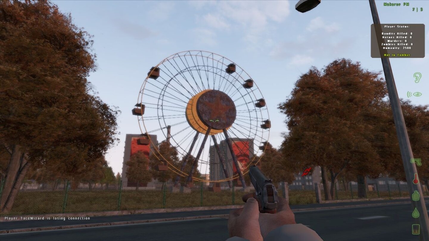 Es dreht sich immer nochEine weitere Sehenswürdigkeit in Lyepestok ist das Riesenrad, was sich aber auch in anderen Orten findet. Obwohl es schon rostig und beschädigt ist, dreht es sich weiter.